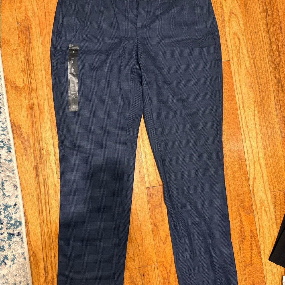 Banana Republic Avery Blue Checkered Pants